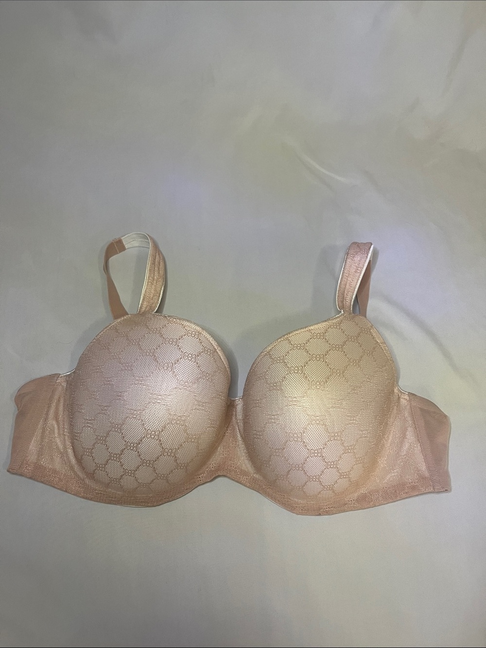 Soma 42D Smooth Lace-Print Padded T-Shirt Bra - Light Blush